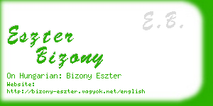 eszter bizony business card